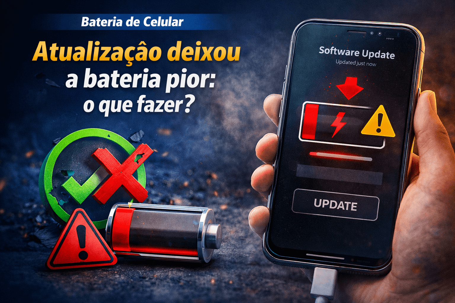 Atualização deixou a bateria pior o que fazer