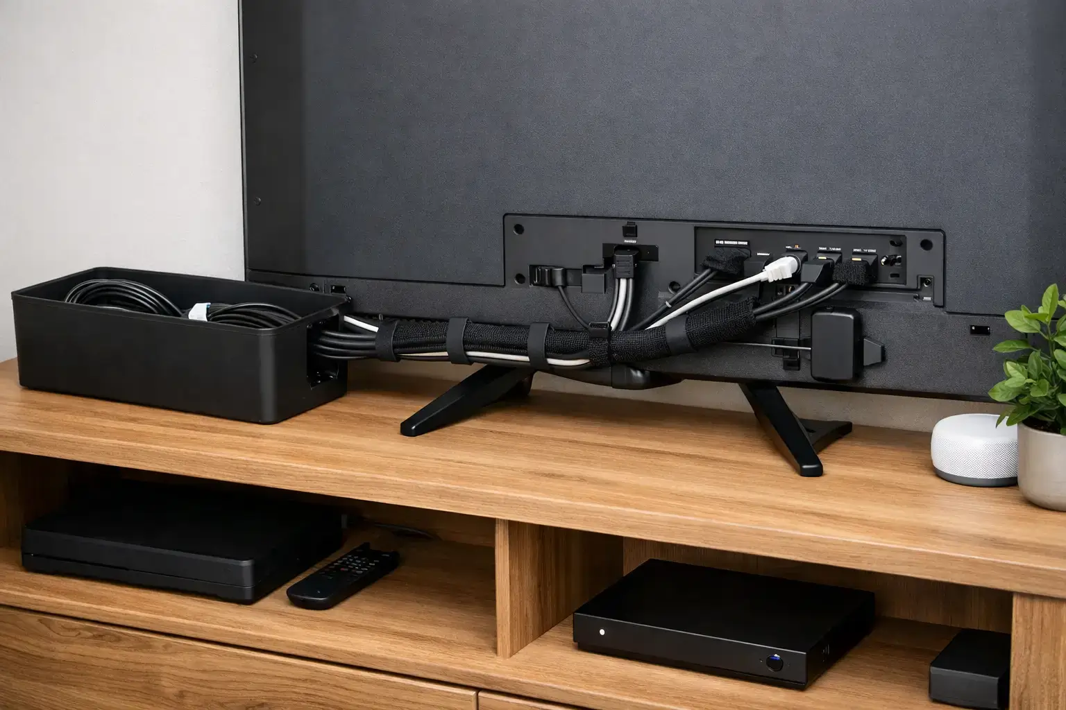 Como organizar cabos atrás da TV sem furar a parede