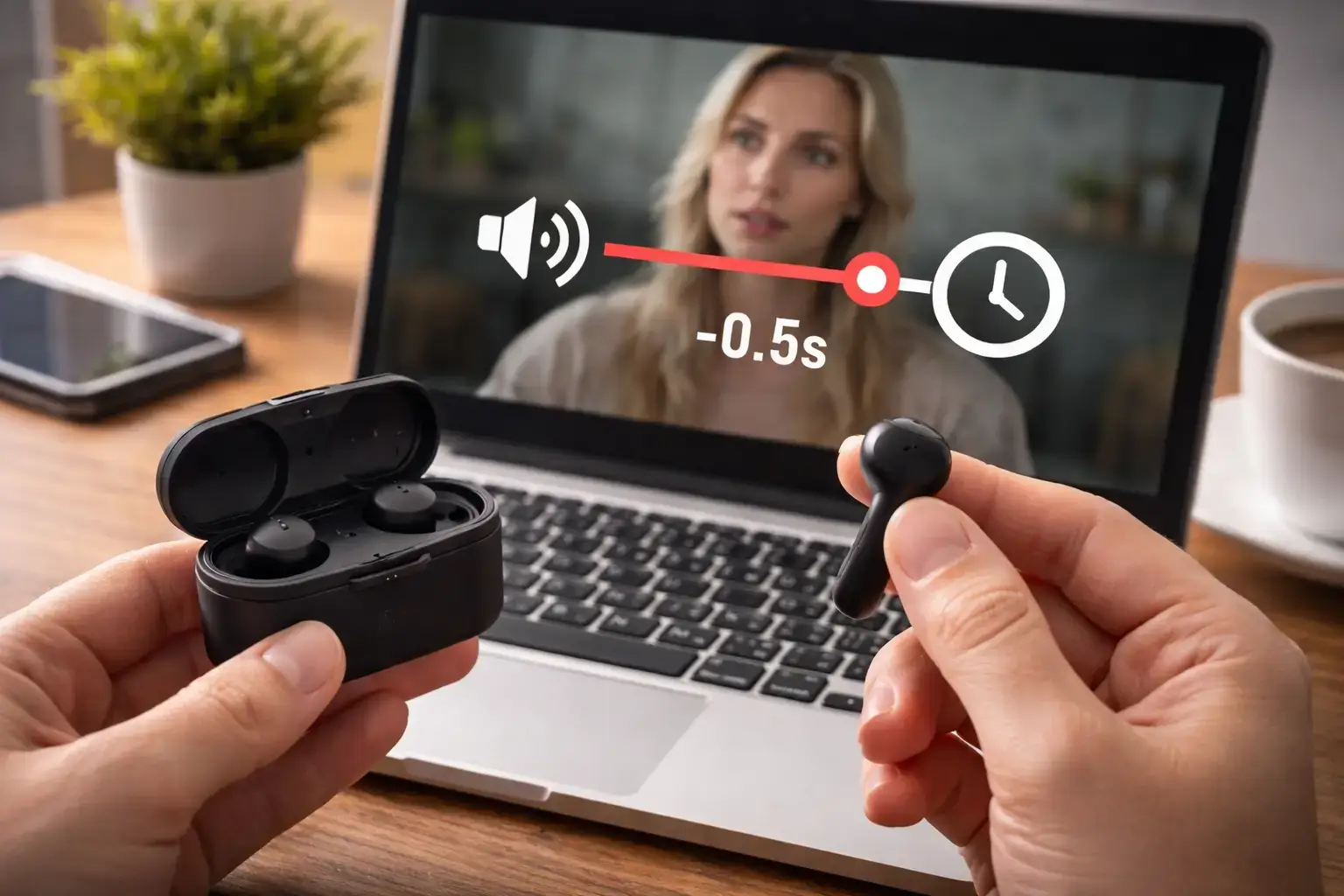 Fone Bluetooth com atraso no vídeo solução rápida para sincronizar o áudio