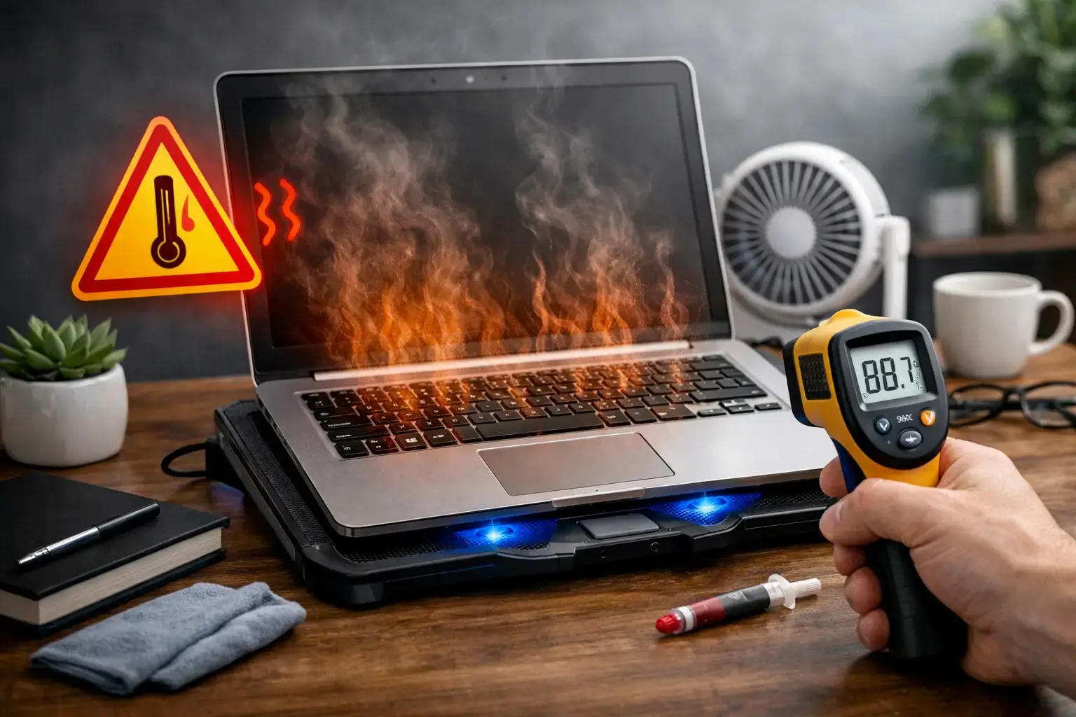 Notebook esquentando demais mesmo parado solução prática