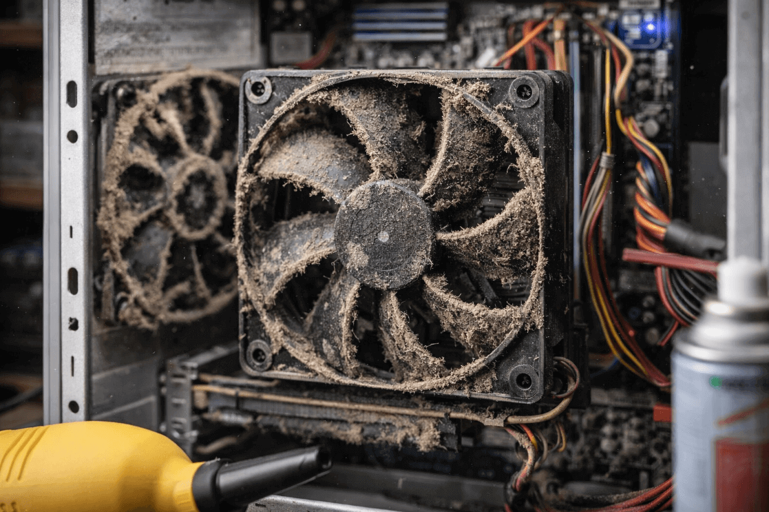 Ventoinha fazendo barulho alto é sujeira ou defeito