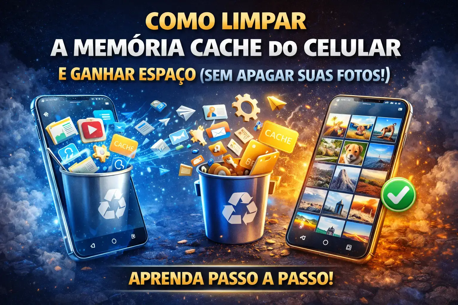 Limpar memória cache do celular